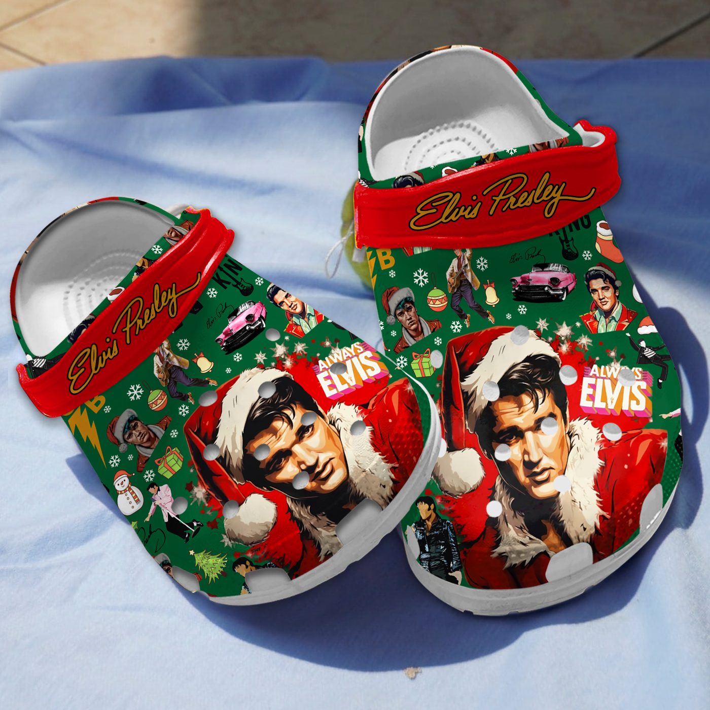 merry christmas elvis presley classic clogs shoes svwar