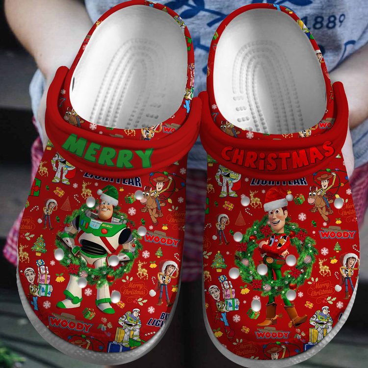 merry christmas toy story cartoon red clogs for kids 26 adults oha5p
