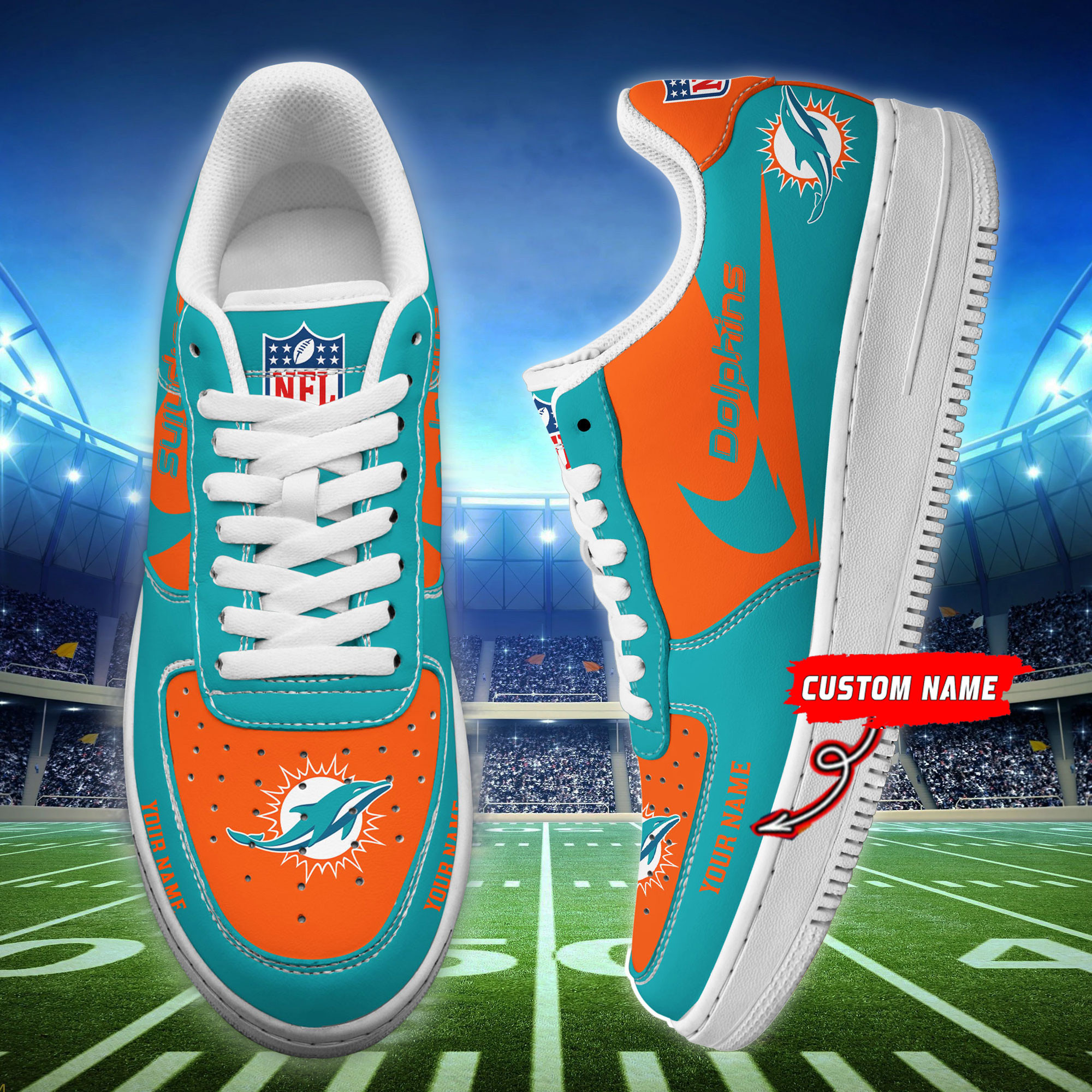 miami dolphins personalized af1 shoes bg210 yk3hw