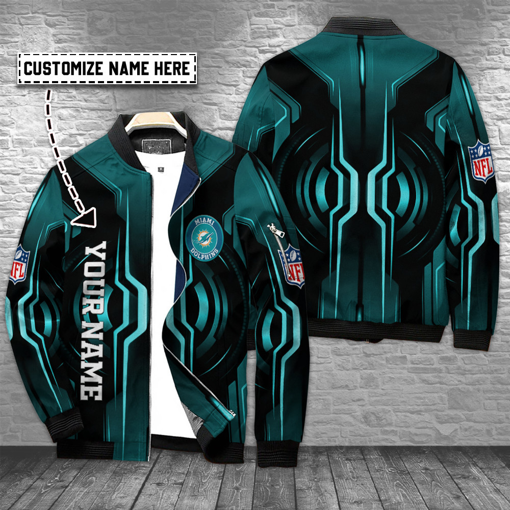 miami dolphins personalized bomber jacket bg703 qjkqq