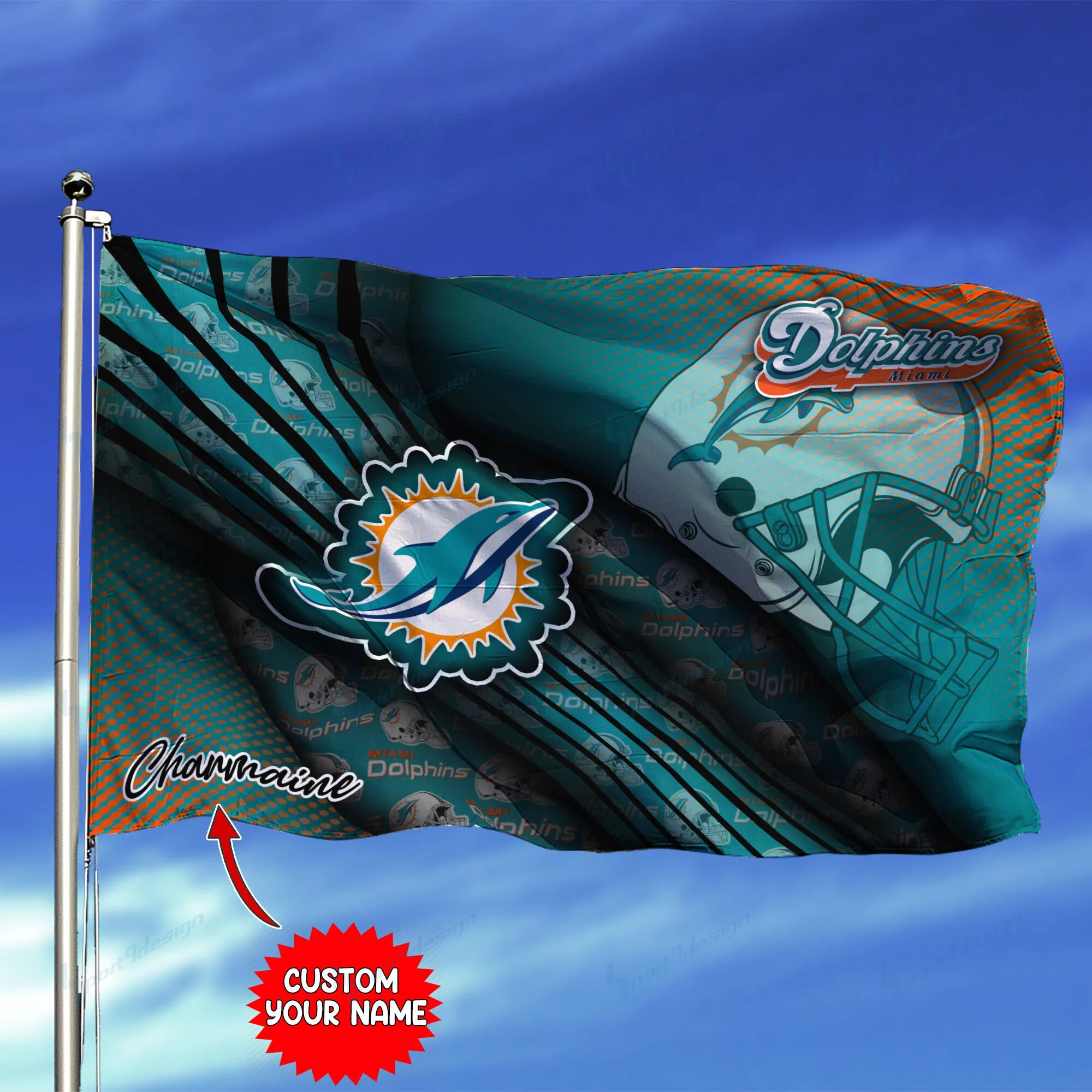 miami dolphins personalized flag 224 ynfip