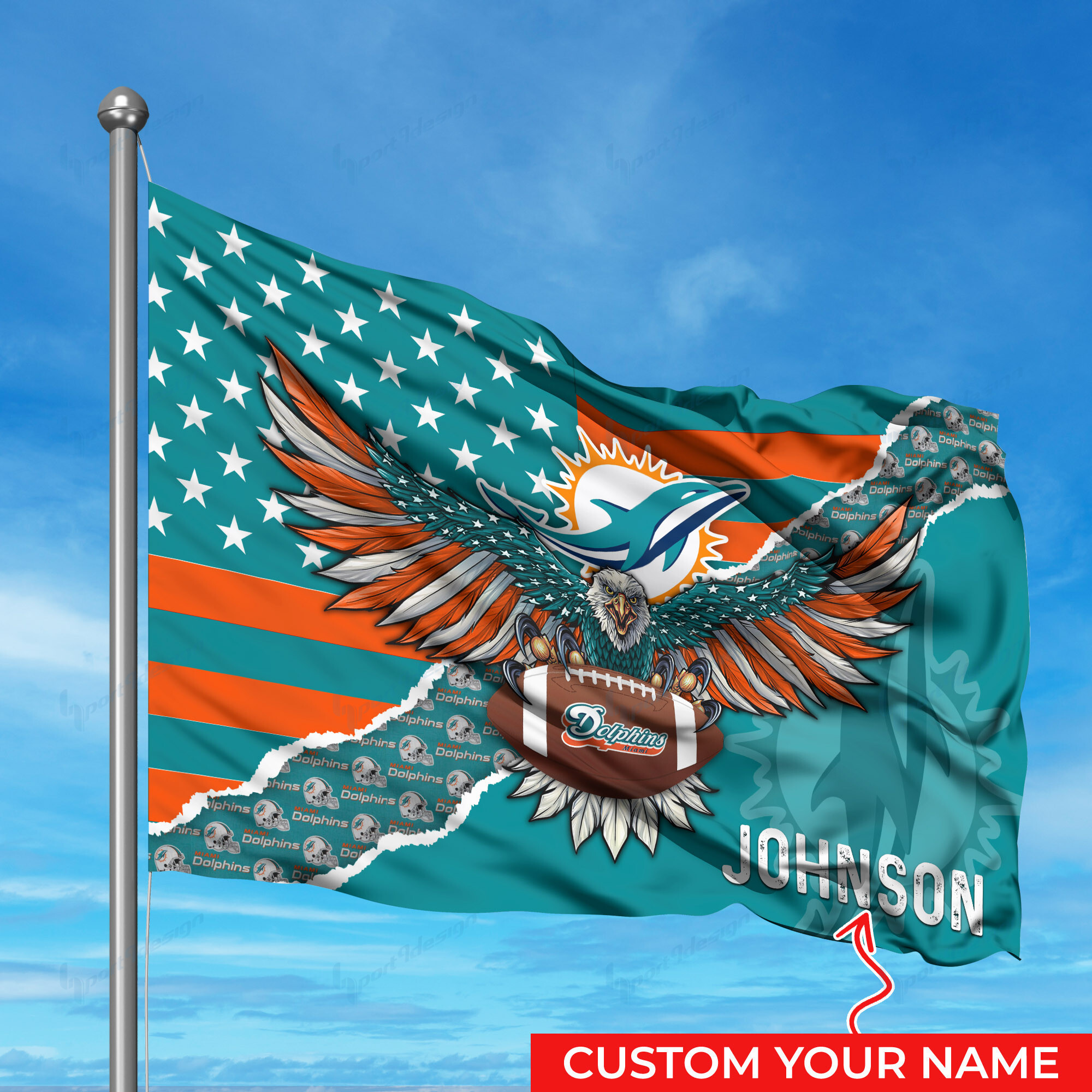 miami dolphins personalized flag 293 dayox