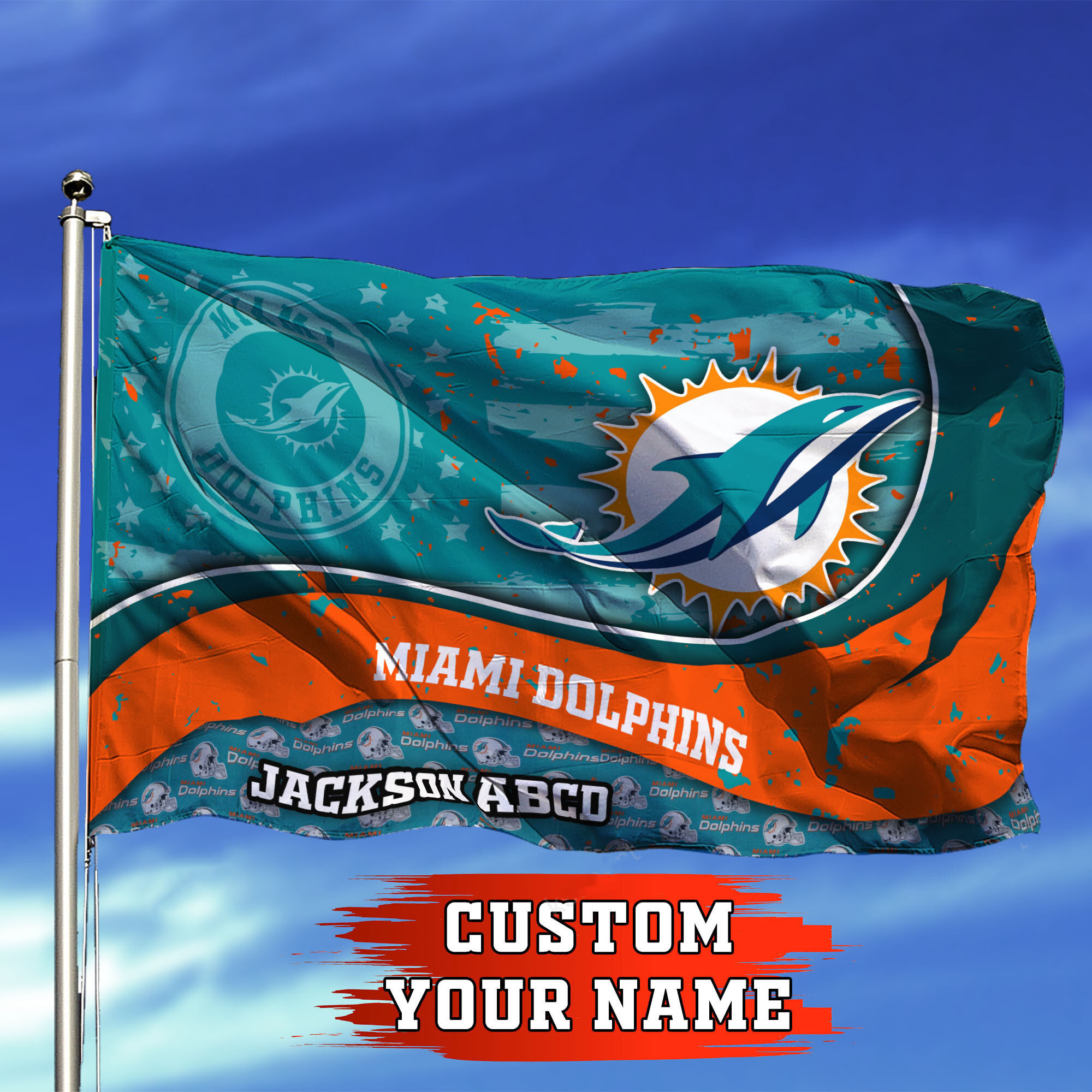 miami dolphins personalized flag 323 xfk74