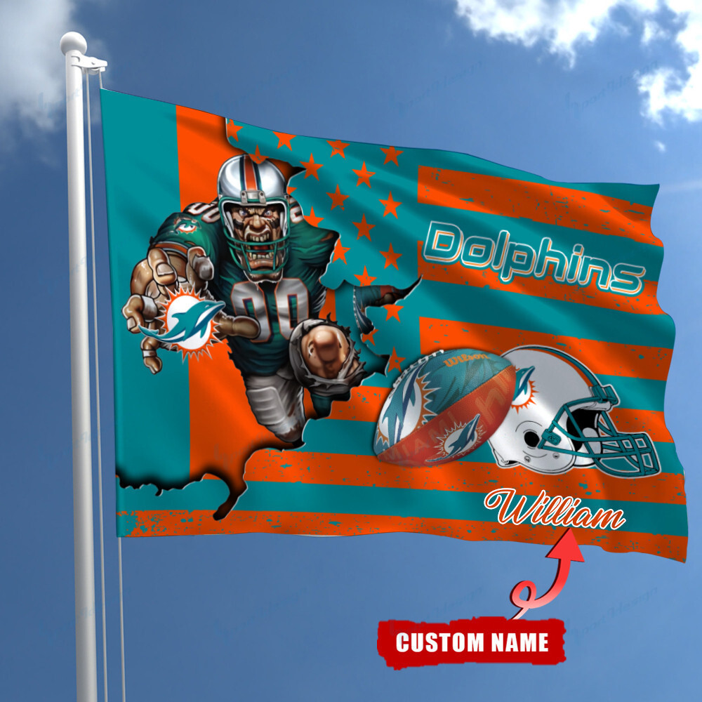 miami dolphins personalized flag 96 luxa7