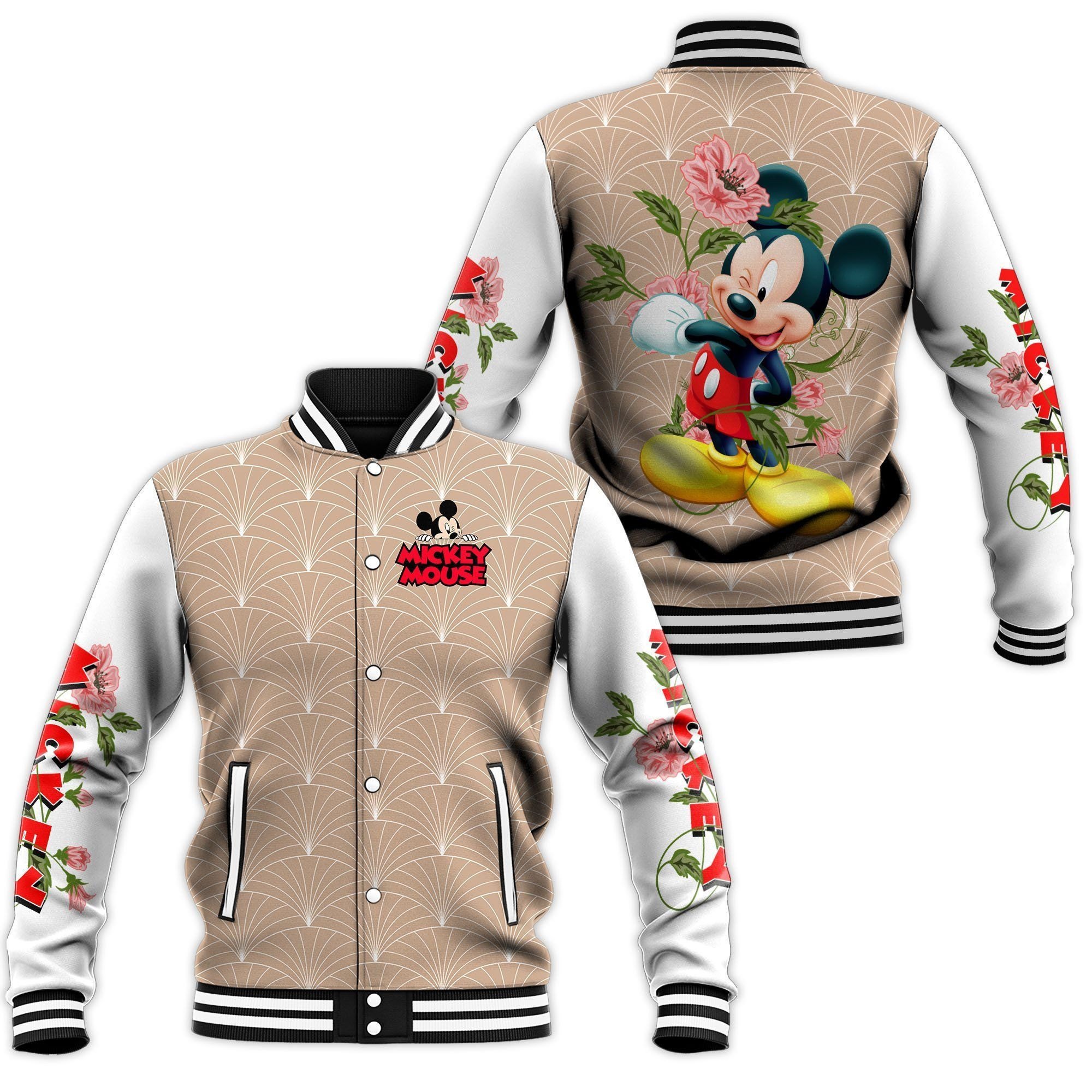 mickey mouse 26 flower pretty disney baseball jacket yt5nx