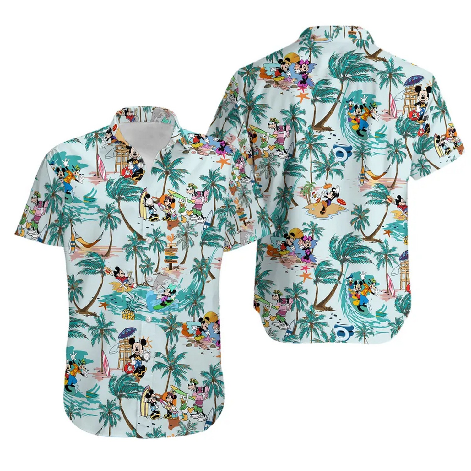 mickey mouse 26 friends happy summer vacation hawaiian shirt kbx3c