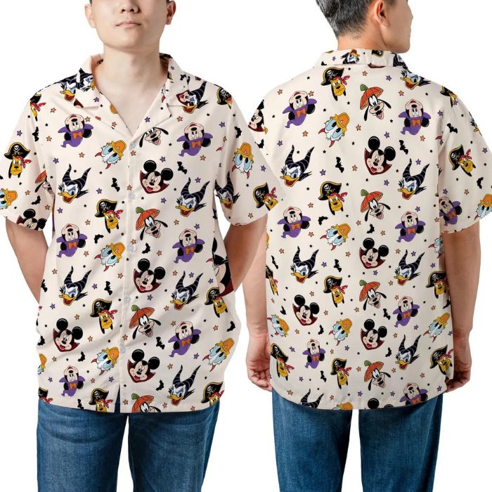 mickey mouse classic pattern hawaiian shirt bicvi