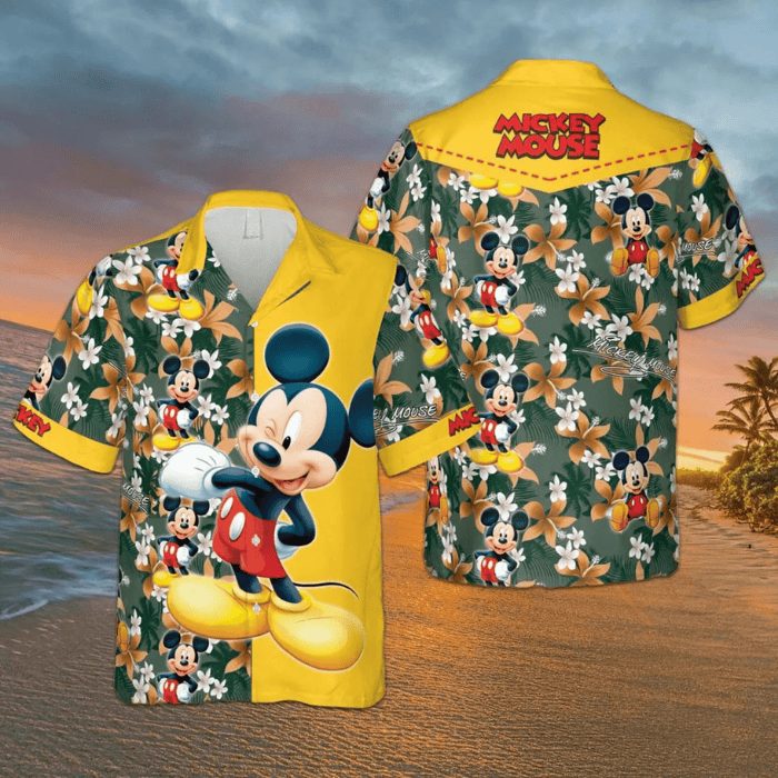 mickey mouse lovely pattern halloween hawaiian shirt v7eqq