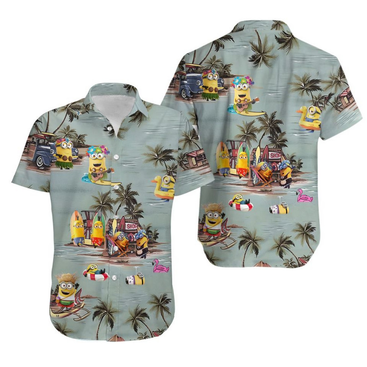 minions from despicable summer beach vacation hawaiian shirt 5xo16