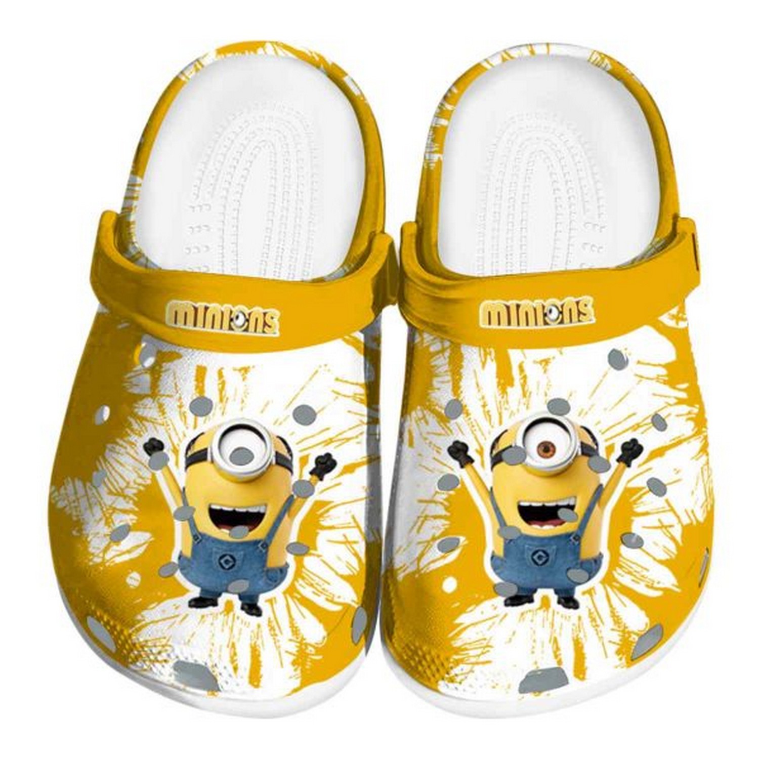 minions splatter graphics clogs for kids and adults fast shipping fhfyv