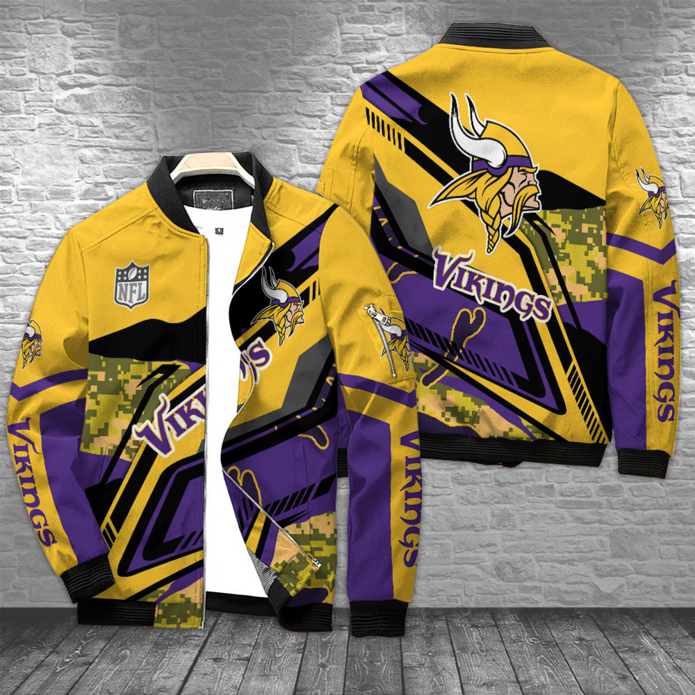 minnesota vikings bomber jacket bg511 nfsy9
