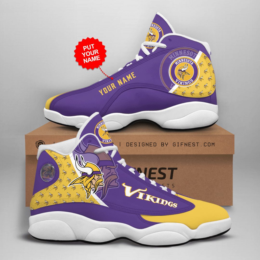 minnesota vikings personalized ajd13 sneakers 1069 8604a