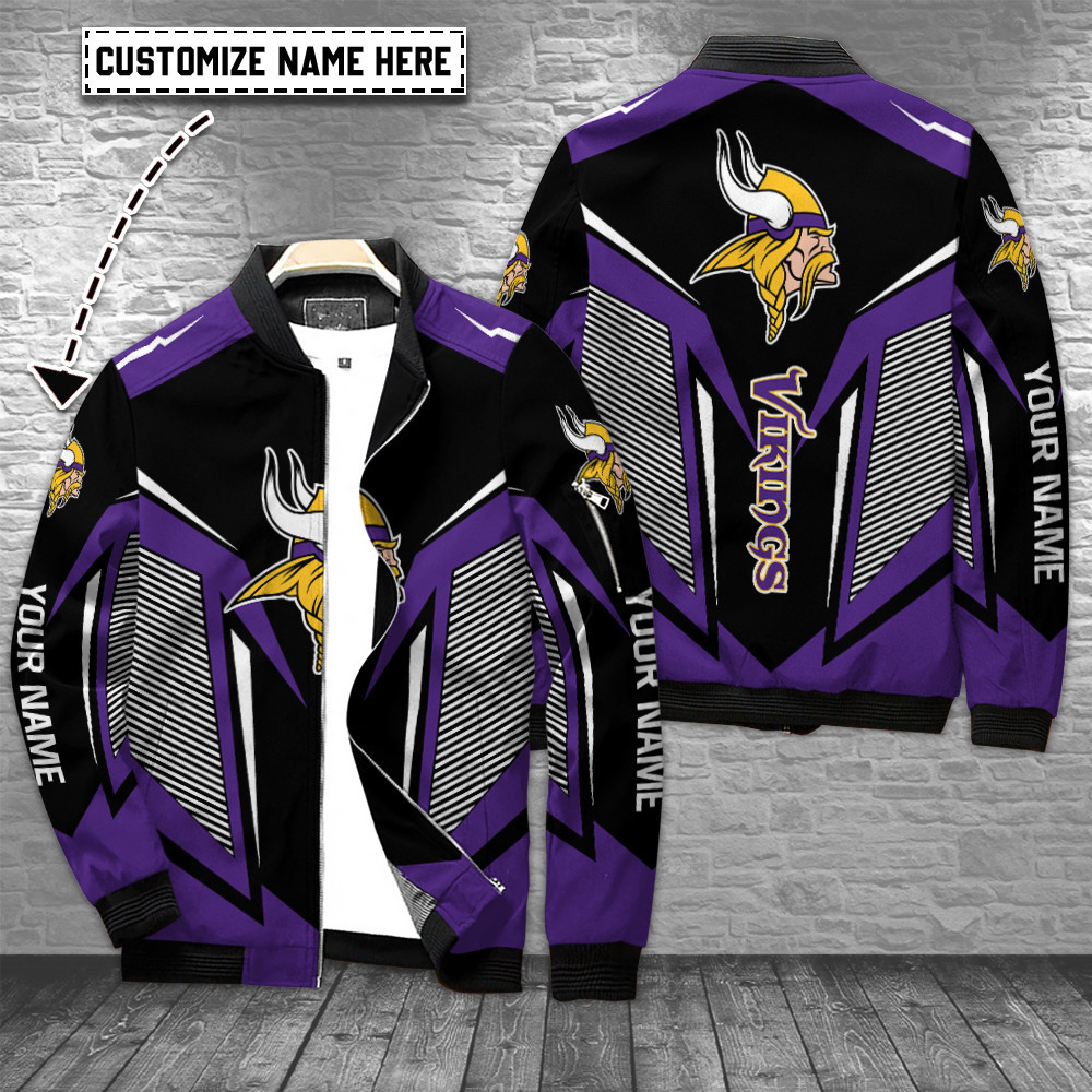 minnesota vikings personalized bomber jacket bg731 rw6h0