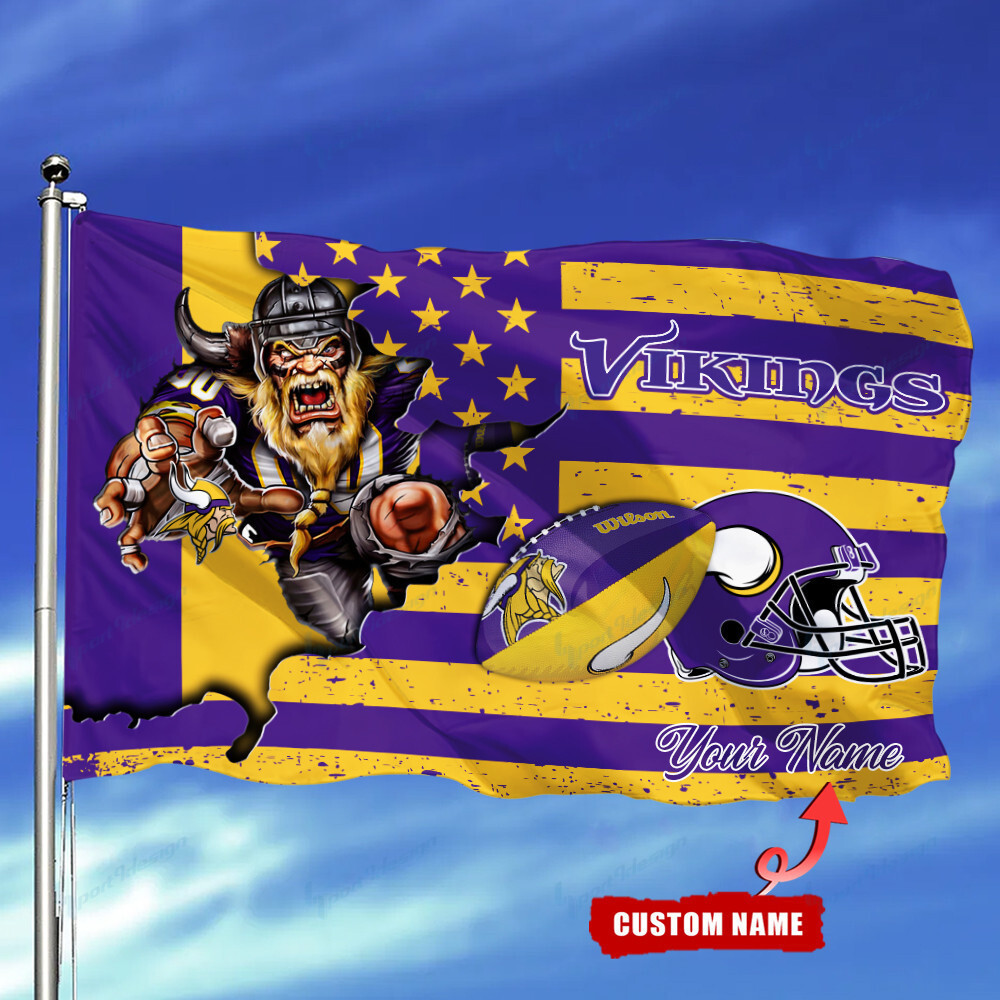 minnesota vikings personalized flag 127 0pqay
