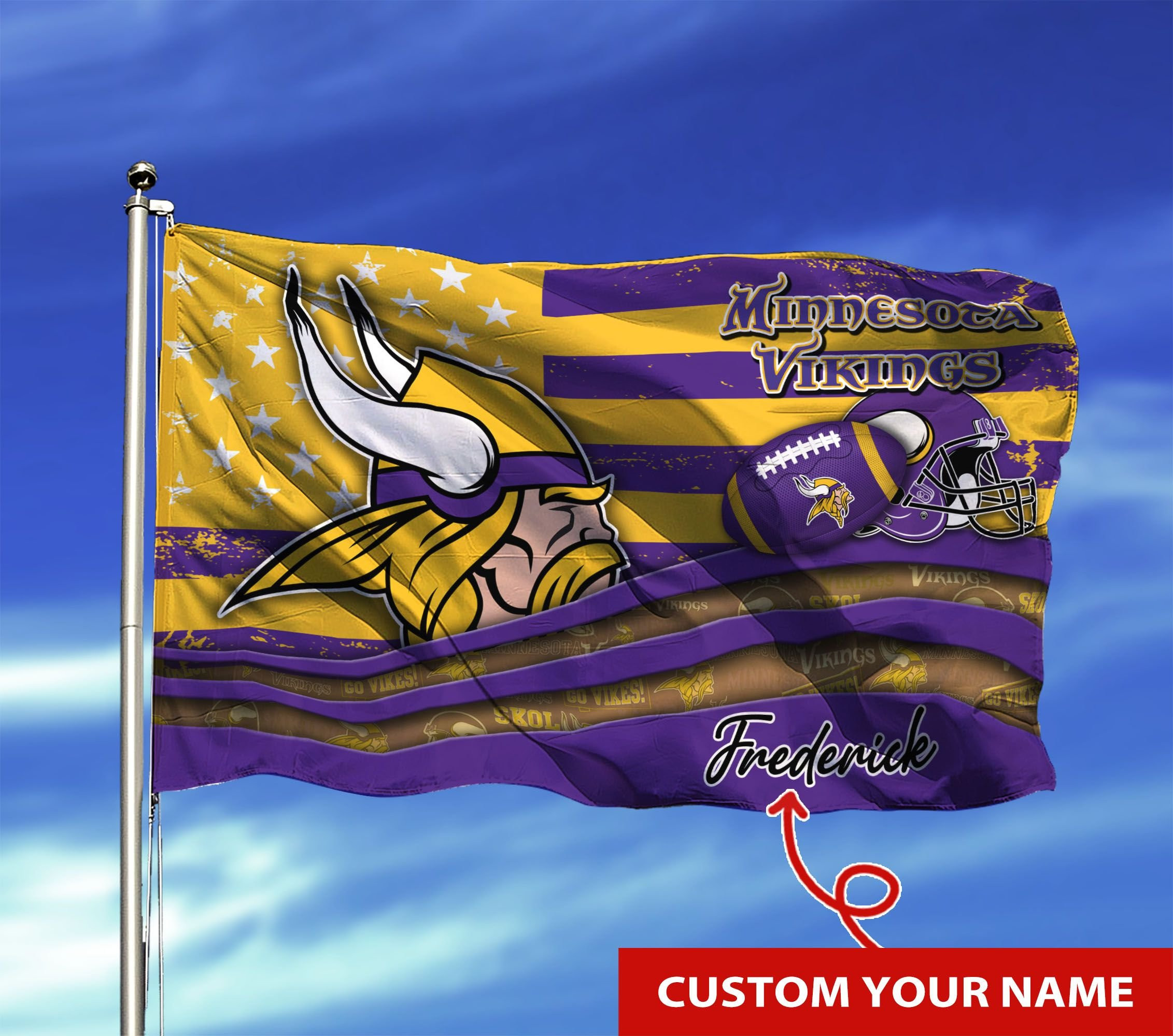 minnesota vikings personalized flag 19 bfij8
