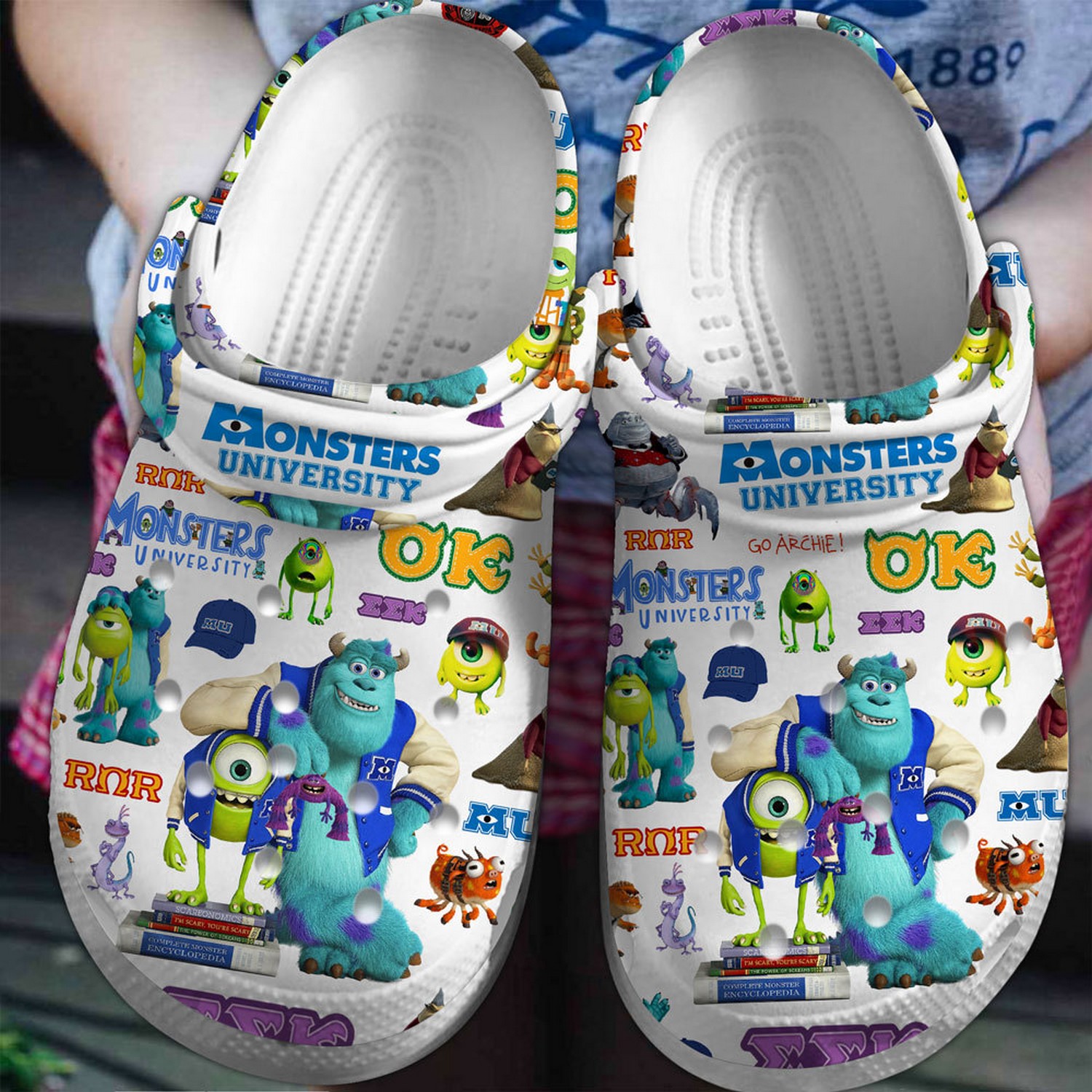 monsters university cartoon movie white clogs for kids and adults mccy0