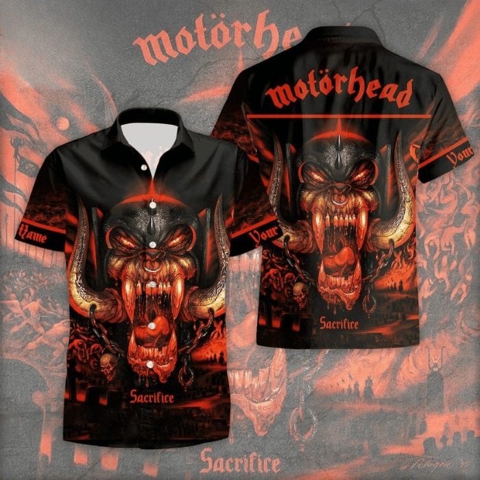 motorhead sacrifice trendy design halloween hawaiin shirt h4x3l