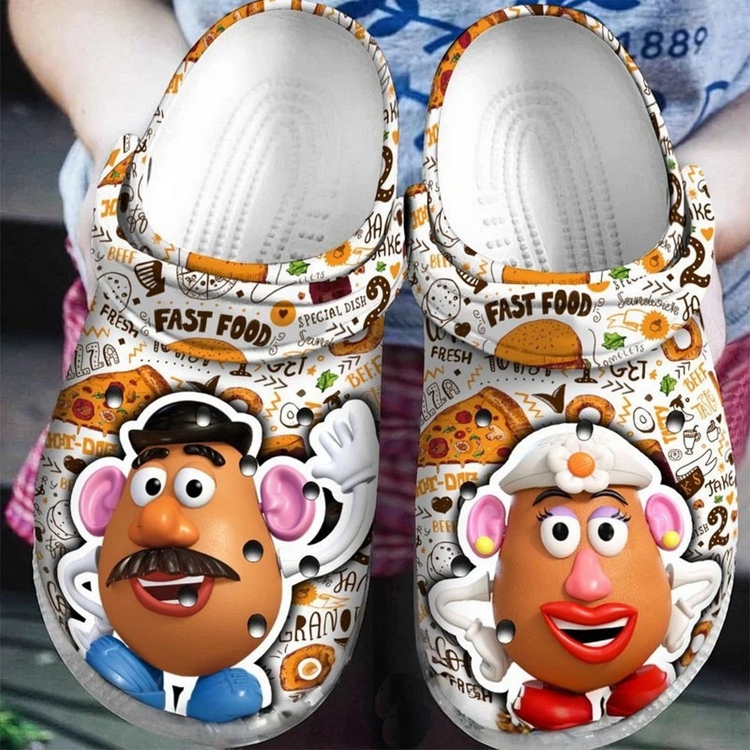 mr potato head and his wife toy story clogs for kids and adults igf5l