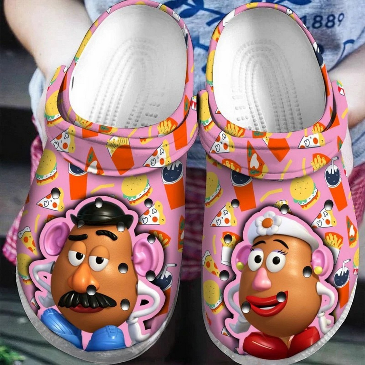 mr potato head and his wife toy story love humburger and cola clogs for kids and adults oxoj0