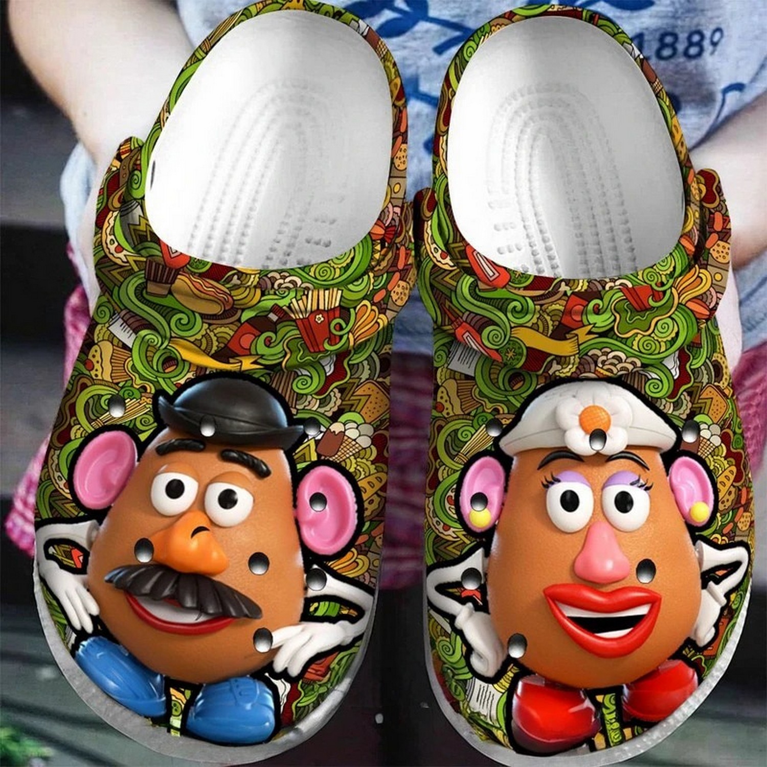 mr potato head and his wife toy story with fast food clogs for kids 26 adults wxf4k