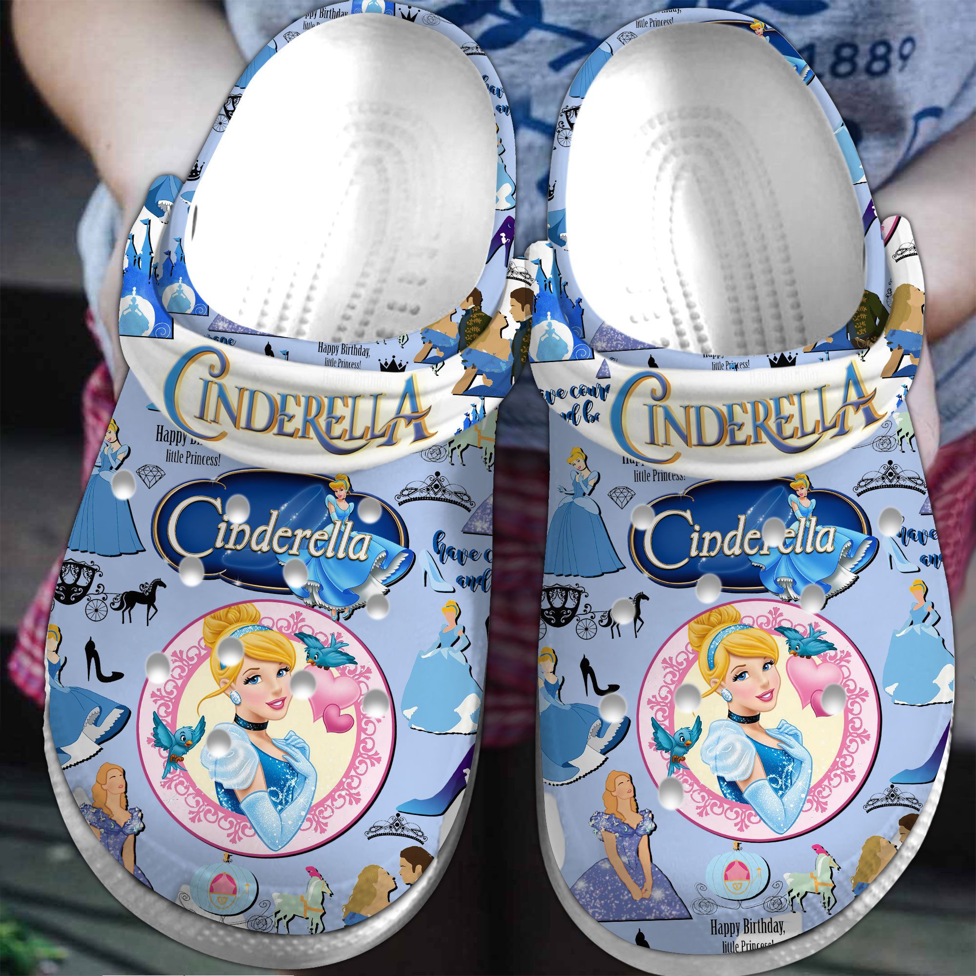 new cartoon crocs princess cinderella clogs for kids and adults fzfyy