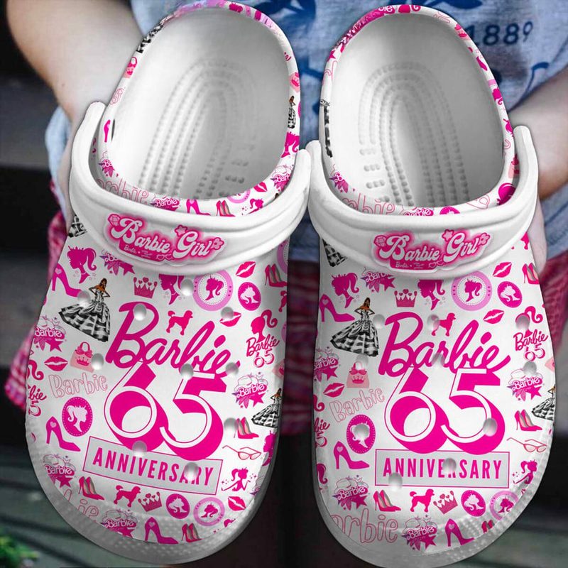 new design barbie 65 aniversary white crocs cute footwear for kids 26 adults loin2