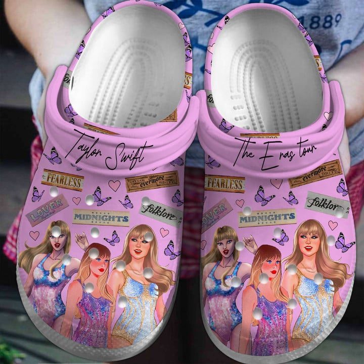 new design crocs singer taylor swift pink clogs shoes ewrn0