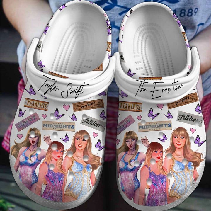 new design crocs singer taylor swift white clogs shoes j7fe7