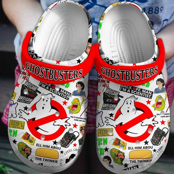new design ghostbuster movie clogs shoes for kids 26 adults m076l