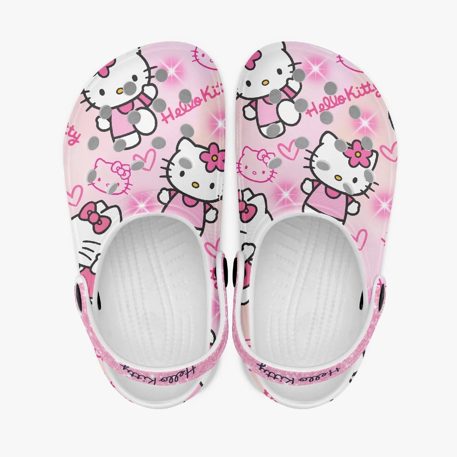 new design hello kitty glitterclogs for kids 26 adults z0usw