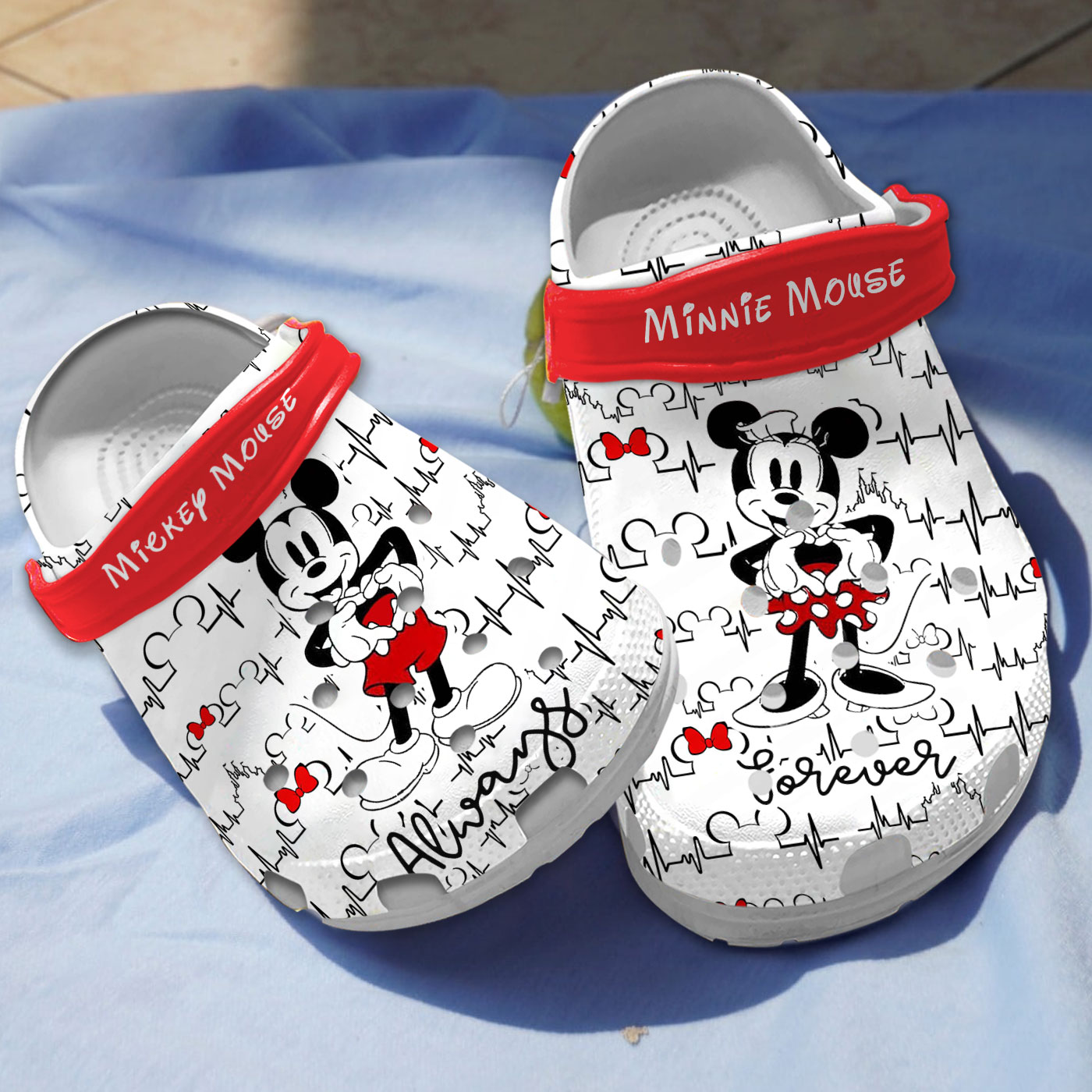new design mickey and minnie mouse always forever clogs shoes ykoql
