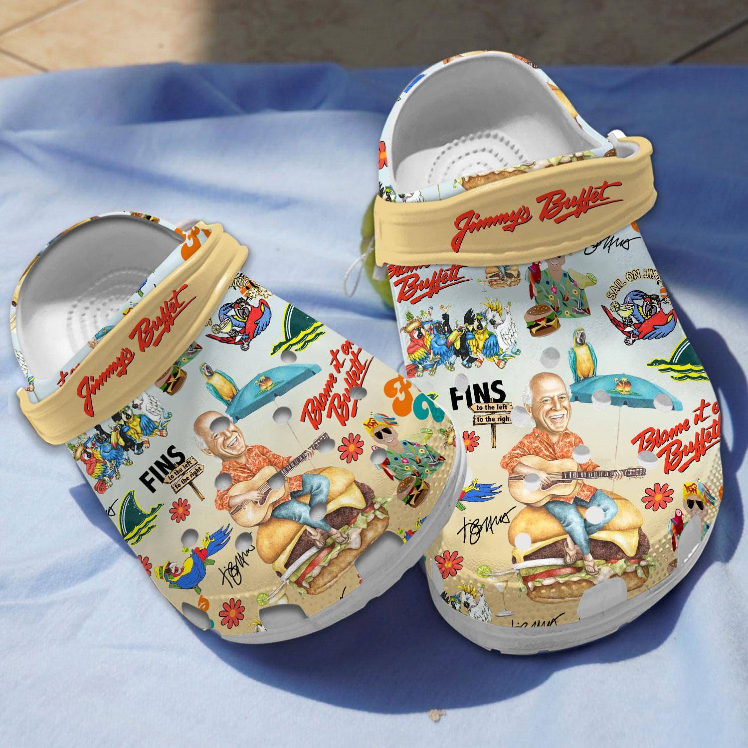 new design music clogs jimmy buffett slippers sandals unique gift for fans 1tbbj