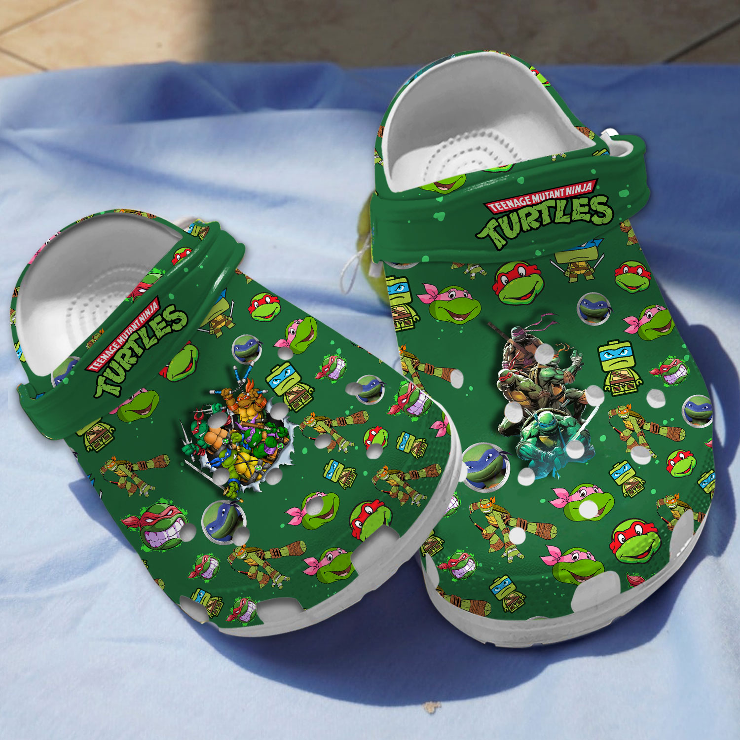 new design ninja turtle funny green clogs for kids 26 adults cnei7