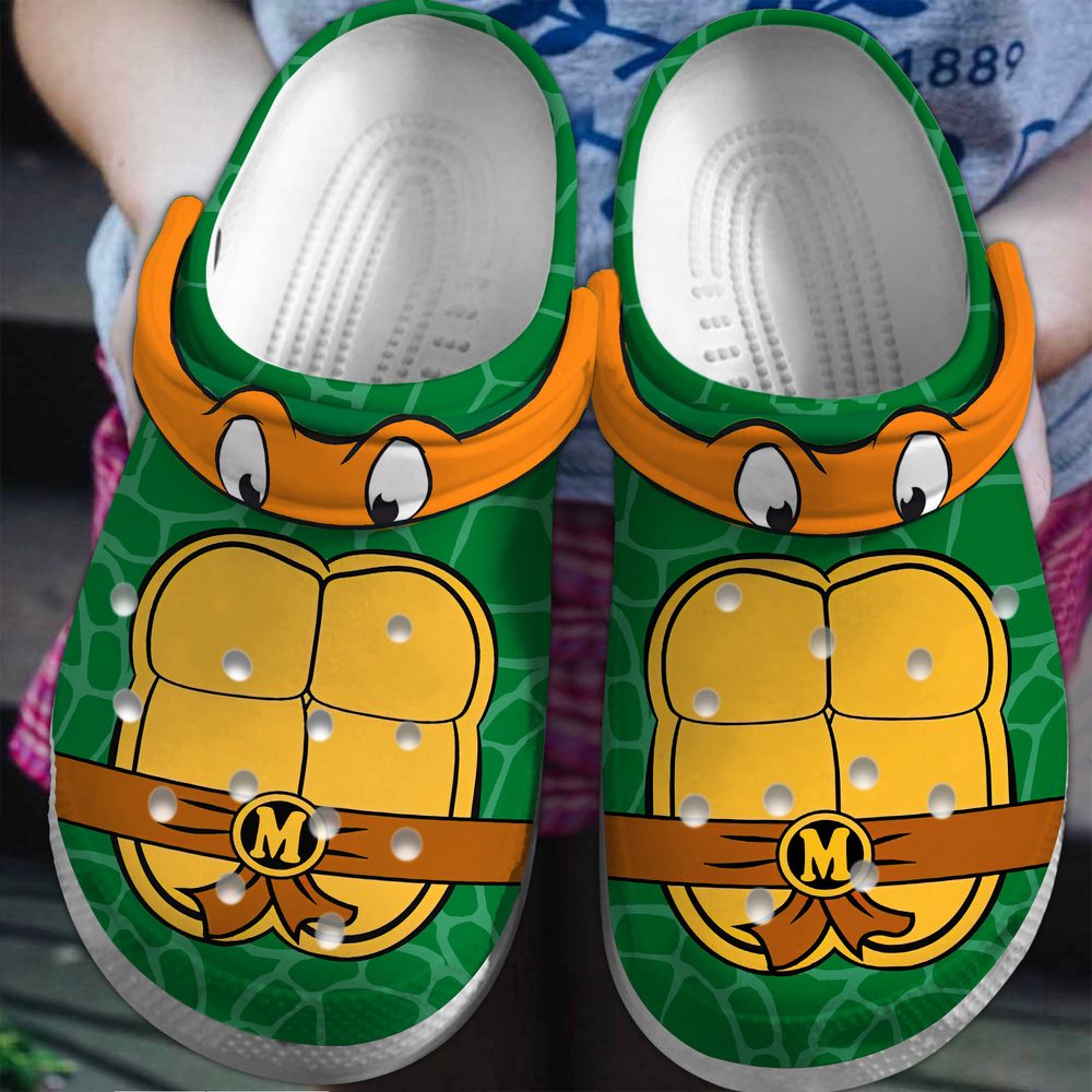 new design ninja turtle michelangelo cartoon clogs pe6kw