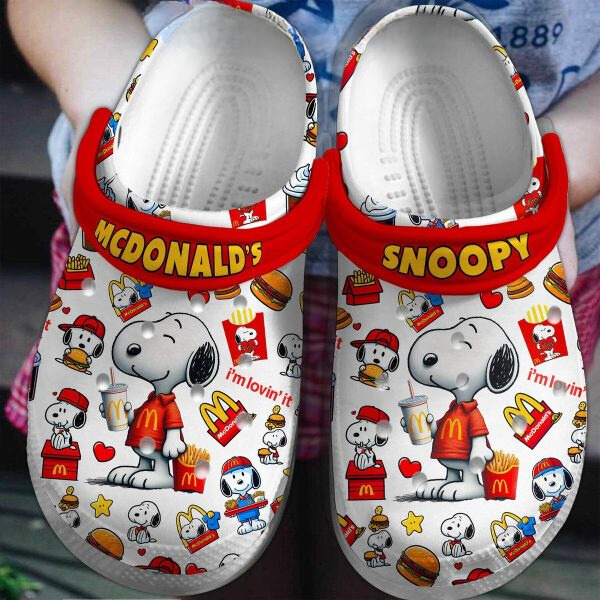 new design snoopy macdonalds funny clogs shoes pzglv