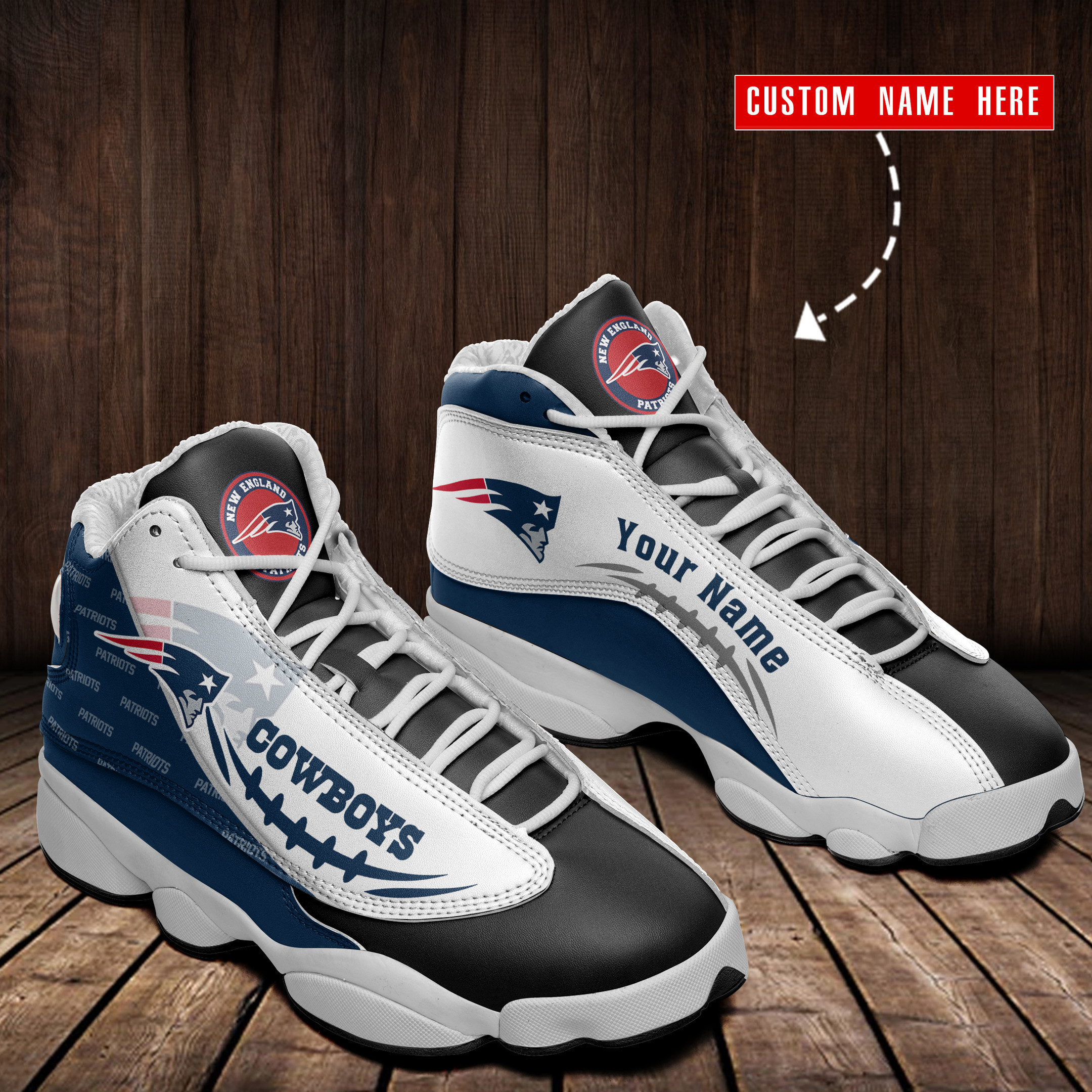 new england patriots personalized ajd13 sneakers bg101 no4e9
