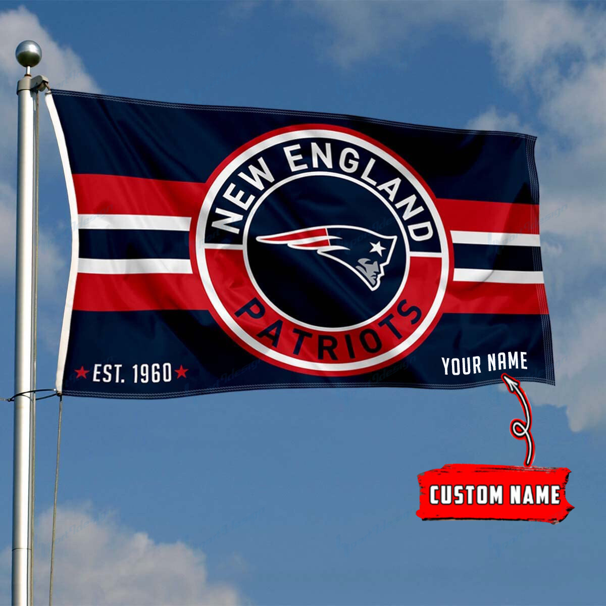 new england patriots personalized flag 185 e0ytb