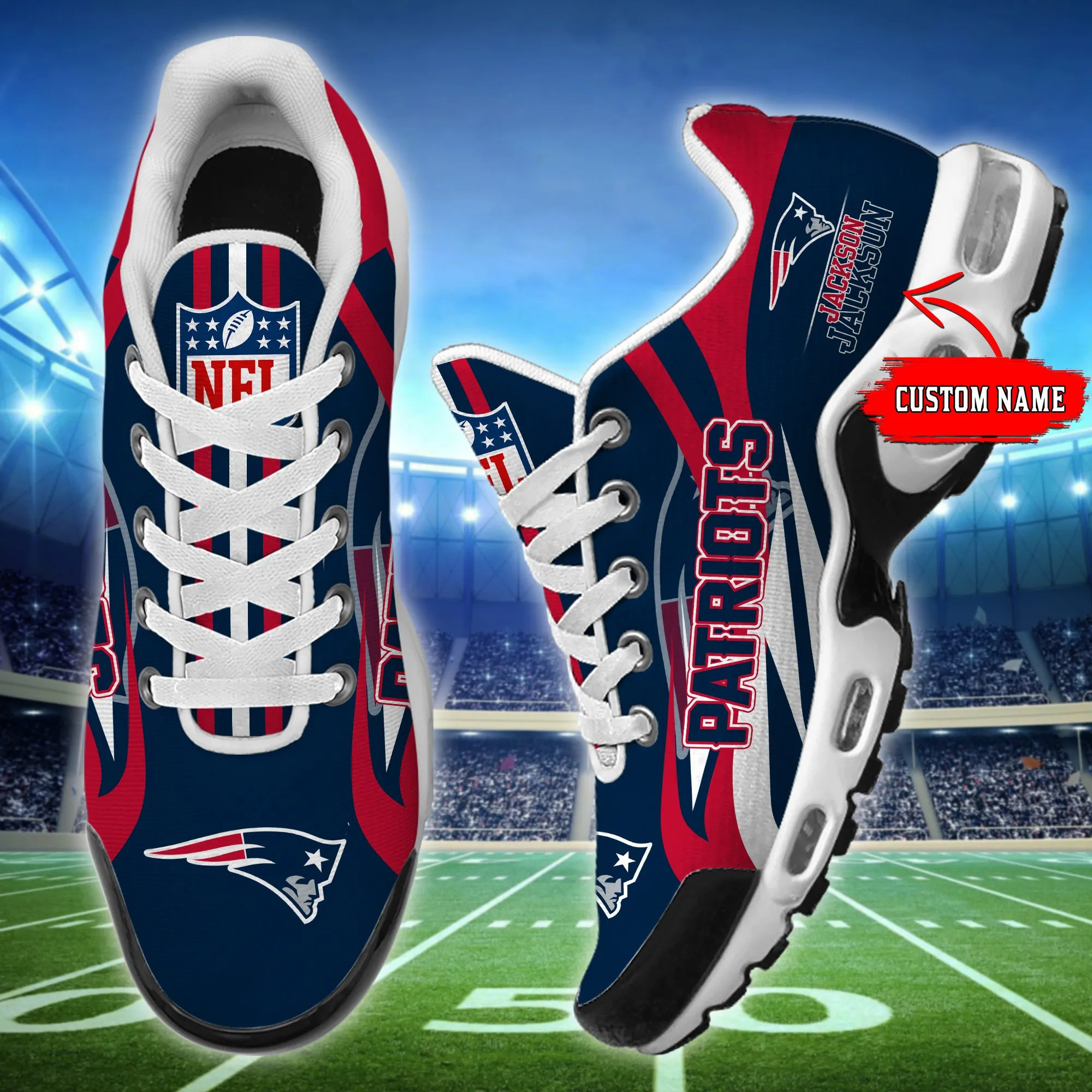 new england patriots personalized plus t n youth sneakers bg101 zo0mi