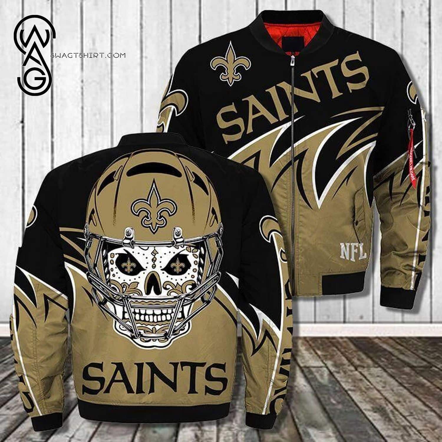 new orleans saints bomber jacket bg02 pebnk