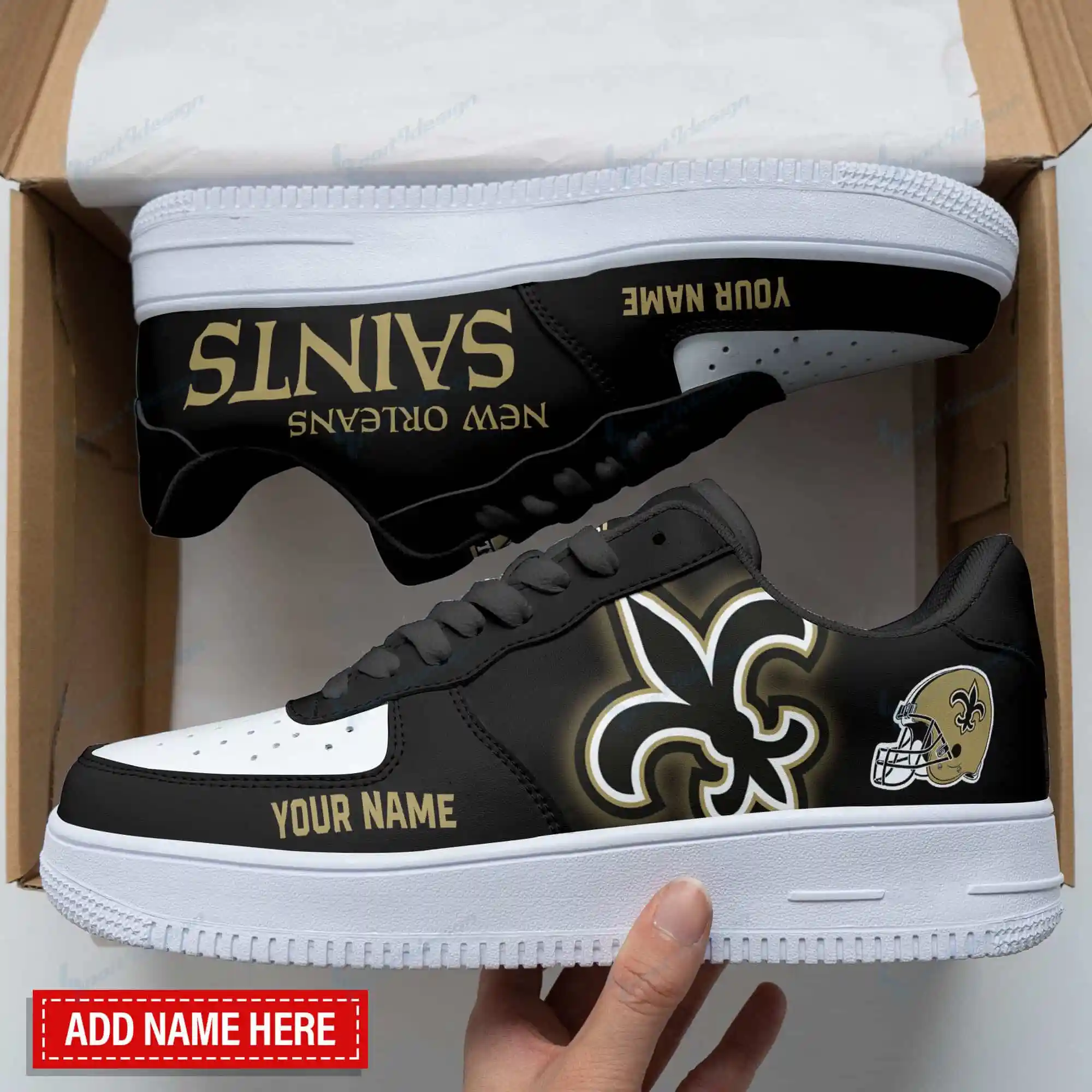 new orleans saints personalized af1 shoes bg139 qvbqj