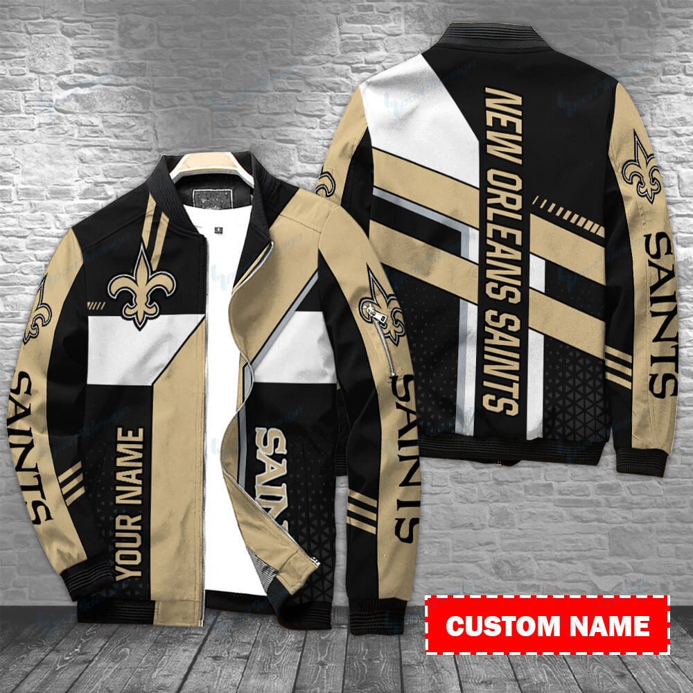 new orleans saints personalized bomber jacket bg344 lkaoo