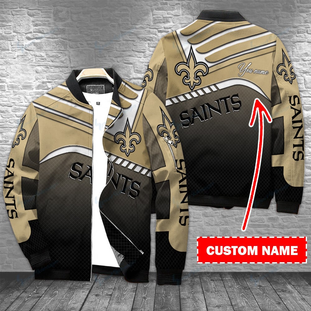 new orleans saints personalized bomber jacket bg402 rrccl