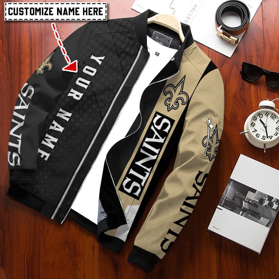 new orleans saints personalized bomber jacket bg52 5hqmu