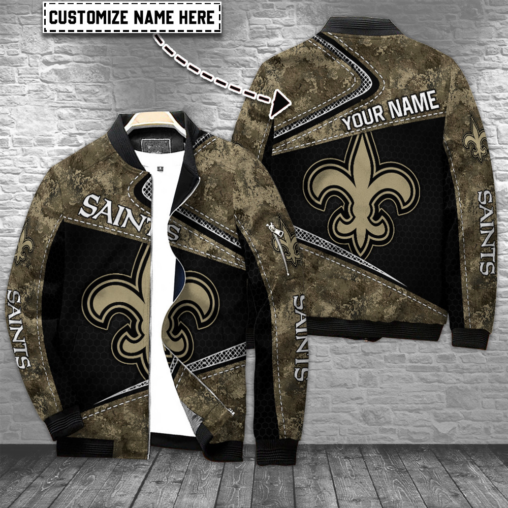 new orleans saints personalized bomber jacket bg652 0sm84