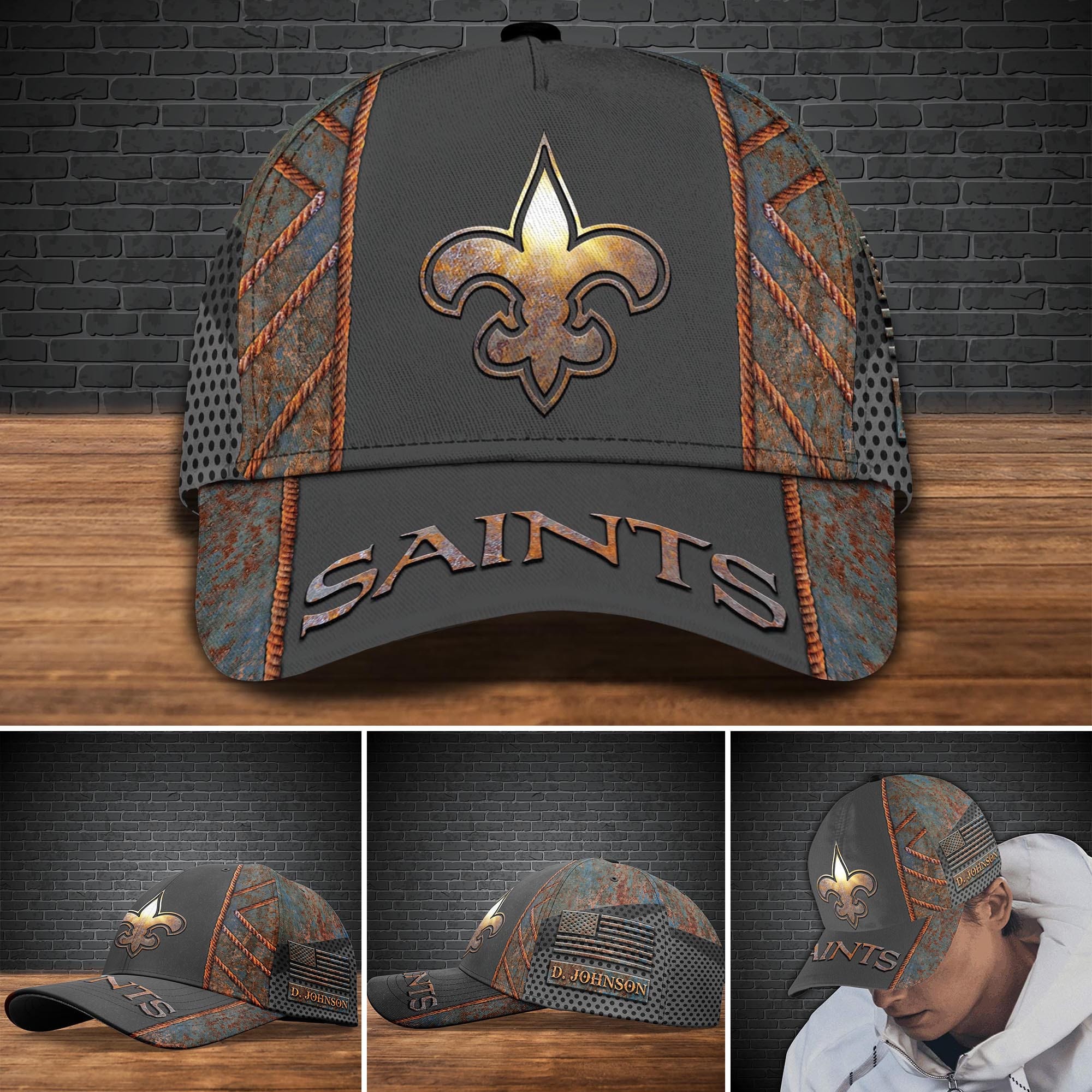 new orleans saints personalized classic cap bg197 s2x8u