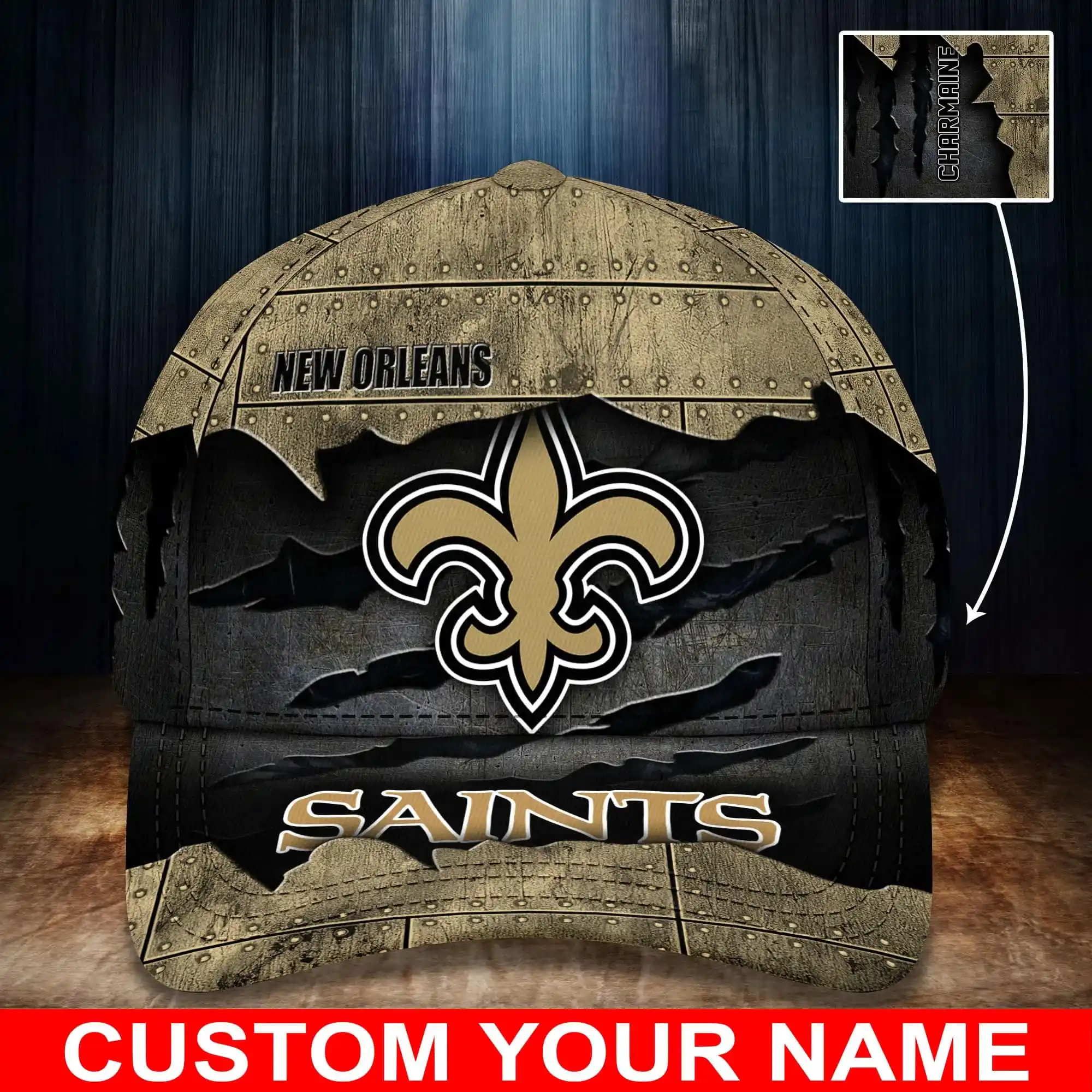 new orleans saints personalized classic cap bg311 2frki