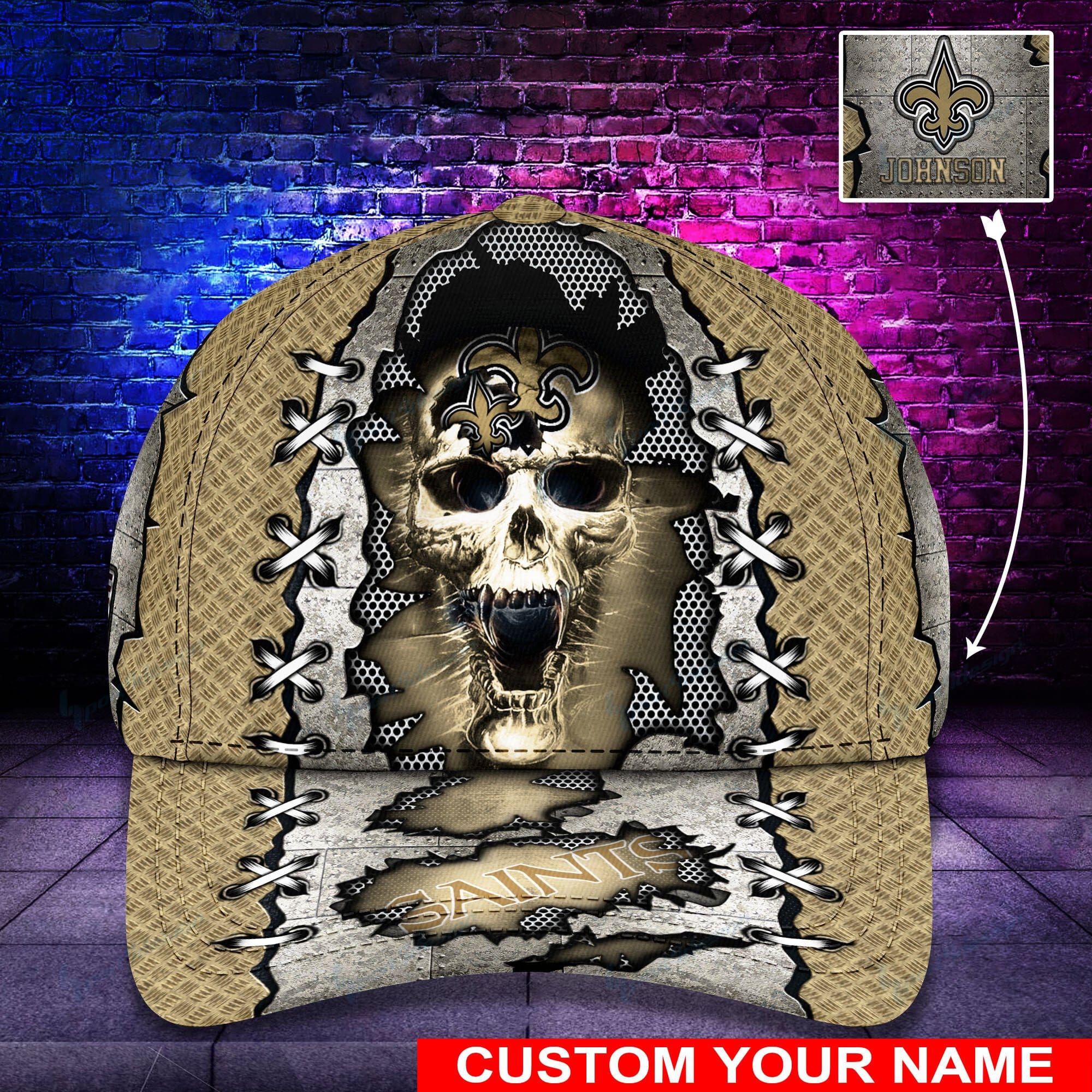 new orleans saints personalized classic cap bg495 2dafr