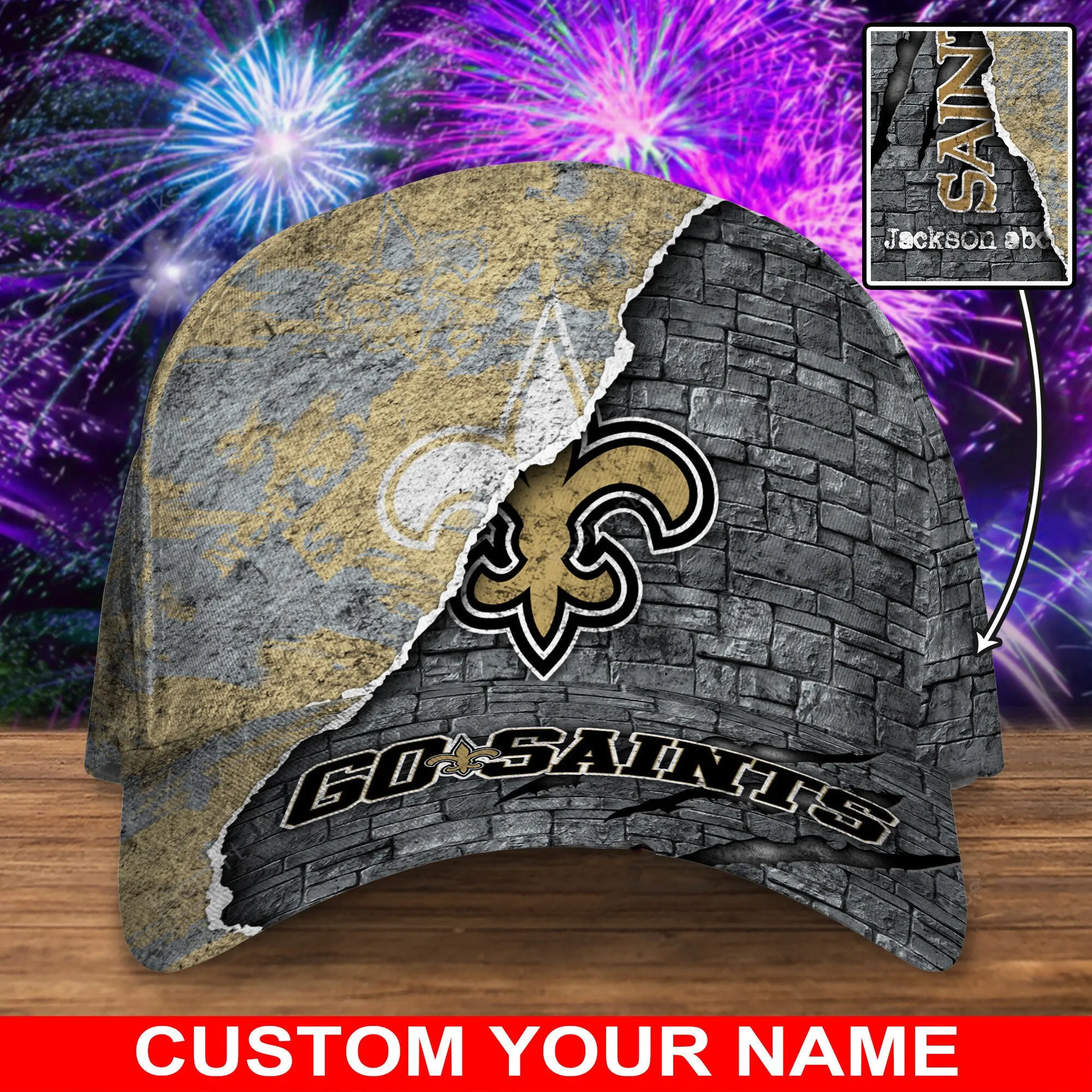 new orleans saints personalized classic cap bg835 bmlny