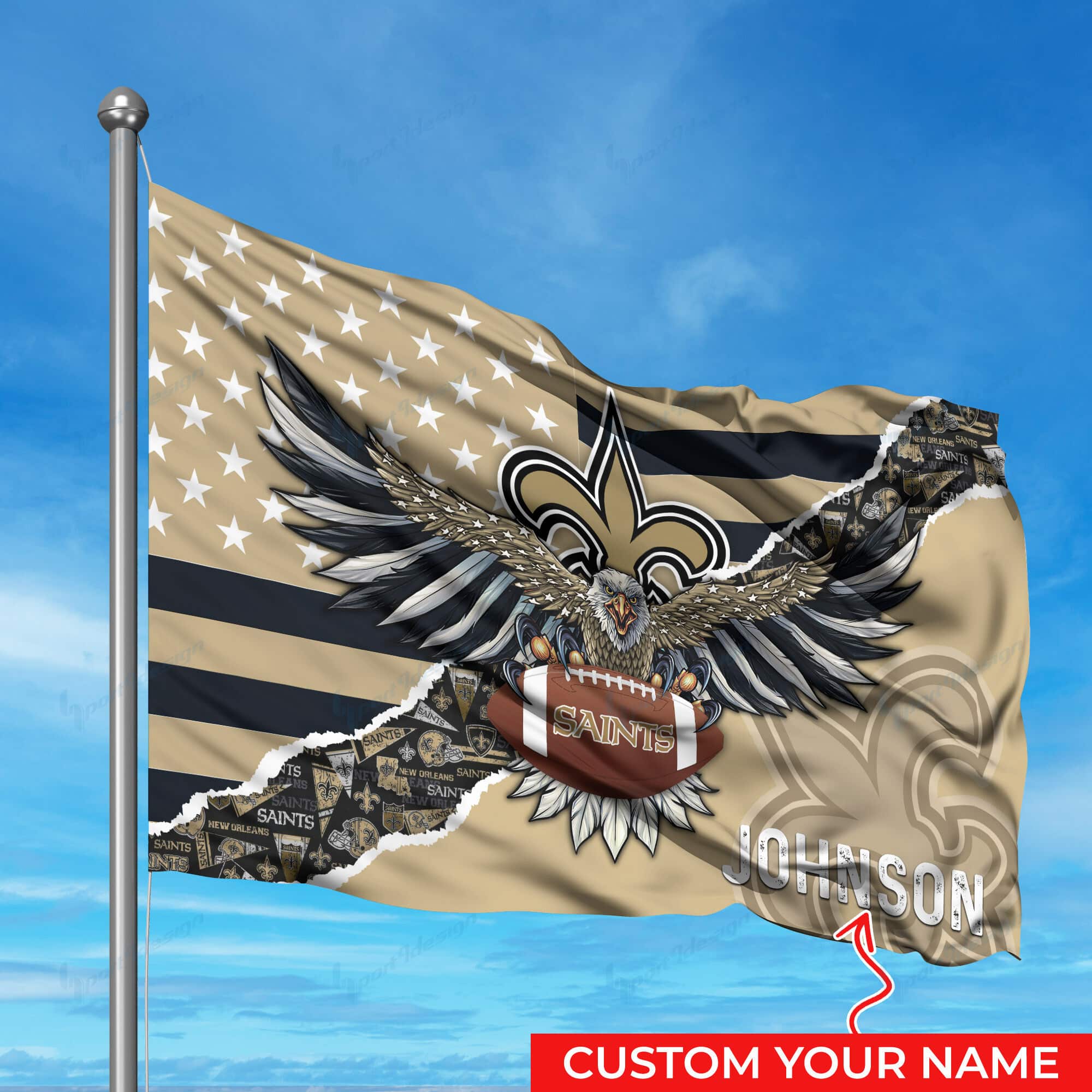new orleans saints personalized flag 295 mi3fj