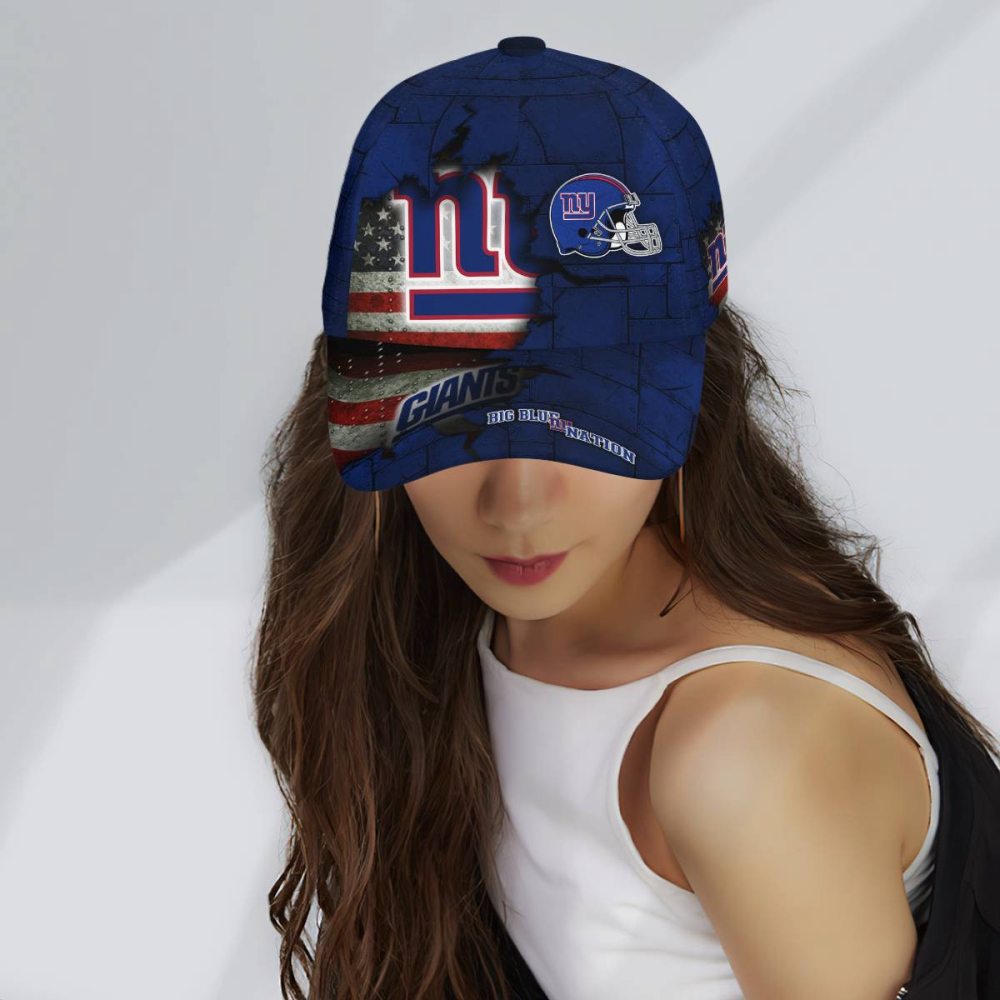 new york giants american flag metal printed baseball classic cap men hat 3